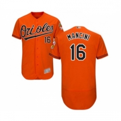 Mens Baltimore Orioles 16 Trey Mancini Orange Alternate Flex Base Authentic Collection Baseball Jersey