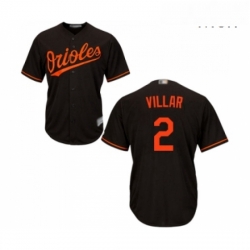 Mens Baltimore Orioles 2 Jonathan Villar Replica Black Alternate Cool Base Baseball Jersey 