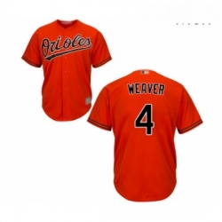 Mens Baltimore Orioles 4 Earl Weaver Replica Orange Alternate Cool Base Baseball Jersey 