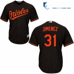 Mens Majestic Baltimore Orioles 31 Ubaldo Jimenez Replica Black Alternate Cool Base MLB Jersey