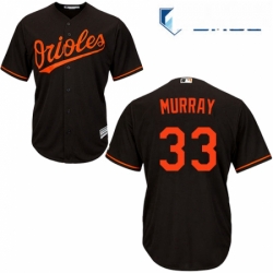 Mens Majestic Baltimore Orioles 33 Eddie Murray Replica Black Alternate Cool Base MLB Jersey