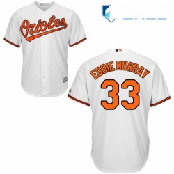 Mens Majestic Baltimore Orioles 33 Eddie Murray Replica White Home Cool Base MLB Jersey