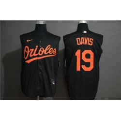 Orioles 19 Chris Davis Black Nike Cool Base Sleeveless Jersey