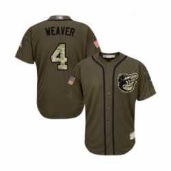 Youth Baltimore Orioles 4 Earl Weaver Authentic Green Salute to Service Baseball Jersey 