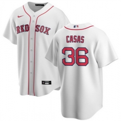 Men Boston Red Sox 36 Triston Casas White Cool Base Stitched Baseball Jersey