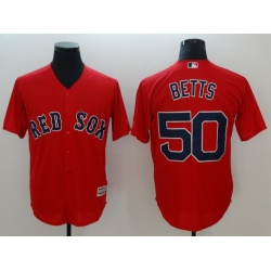 Men Boston Red Sox 50 Betts Red Game 2021 MLB Jersey