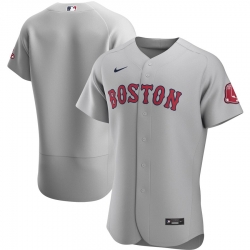 Men Boston Red Sox Men Nike Gray Road 2020 Flex Base Official Team MLB Jersey