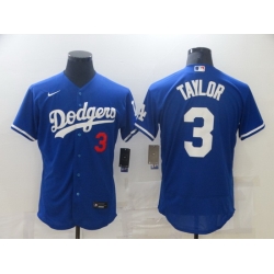 Men Dodgers 3 Chris Taylor Royal Nike Flexbase Jersey