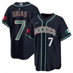 Men Mexico Baseball 7 Julio Urias 2023 Black World Baseball Classic Stitched Jersey 2