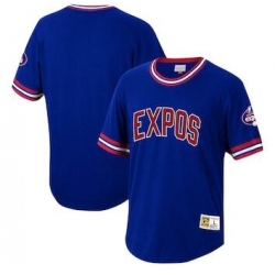 Men Montreal EXPOS Pullover Blank Blue Men Jersey