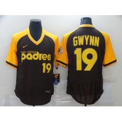 Men Nike Diego Padres Tony Gwynn 19 Brown Cool Base MLB Jersey