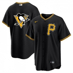 Men Pittsburgh Pirates  26 Penguins Black Cool Base Stitched Jersey