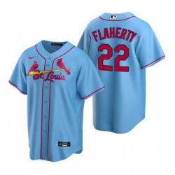 Men St  Louis Cardinals 22 Jack Flaherty Blue Cool Base Stitched Jersey