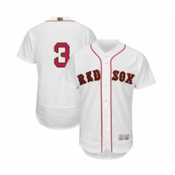 Mens Boston Red Sox 3 Jimmie Foxx White 2019 Gold Program Flex Base Authentic Collection Baseball Jersey