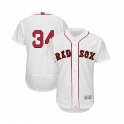 Mens Boston Red Sox 34 David Ortiz White 2019 Gold Program Flex Base Authentic Collection Baseball Jersey