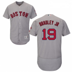 Mens Majestic Boston Red Sox 19 Jackie Bradley Jr Grey Flexbase Authentic Collection MLB Jersey