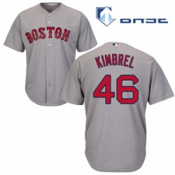 Mens Majestic Boston Red Sox 46 Craig Kimbrel Replica Grey Road Cool Base MLB Jersey