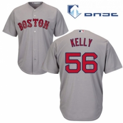 Mens Majestic Boston Red Sox 56 Joe Kelly Replica Grey Road Cool Base MLB Jersey