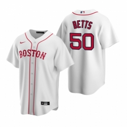 Mens Nike Boston Red Sox 50 Mookie Betts White Alternate Stitched Baseball Jerse