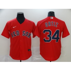 Red Sox 34 David Ortiz Red 2020 Nike Cool Base Jersey