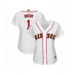 Womens Boston Red Sox 1 Bobby Doerr Authentic White 2019 Gold Program Cool Base Baseball Jersey