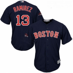 Youth Majestic Boston Red Sox 13 Hanley Ramirez Authentic Navy Blue Alternate Road Cool Base 2018 World Series Champions MLB Jersey