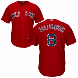 Youth Majestic Boston Red Sox 8 Carl Yastrzemski Replica Red Alternate Home Cool Base MLB Jersey