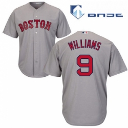 Youth Majestic Boston Red Sox 9 Ted Williams Replica Grey Road Cool Base MLB Jersey