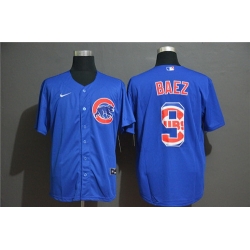 Cubs 9 Javier Baez Royal 2020 Nike Cool Base Fashion Jersey