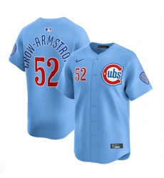 Men Chicago Cubs 52 Pete Crow Armstrong 2024 25 Blue 2nd Alternate Limited Stitched Baseball Jersey