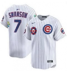 Men Chicago Cubs Seiya Suzuki #7 White 2025 Tokyo Series Limited Stitched Baseball Jersey