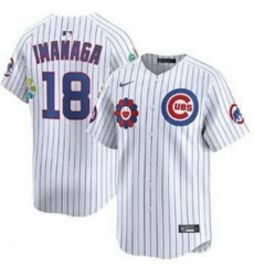 Men Chicago Cubs Shota Imanaga #18 White 2025 Tokyo Series Limited Stitched Baseball Jersey