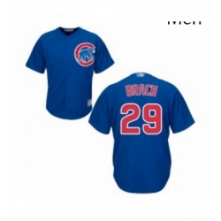 Mens Chicago Cubs 29 Brad Brach Replica Royal Blue Alternate Cool Base Baseball Jersey 