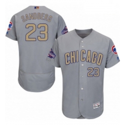 Mens Majestic Chicago Cubs 23 Ryne Sandberg Authentic Gray 2017 Gold Champion Flex Base MLB Jersey