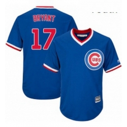 Youth Majestic Chicago Cubs 17 Kris Bryant Authentic Royal Blue Cooperstown Cool Base MLB Jersey