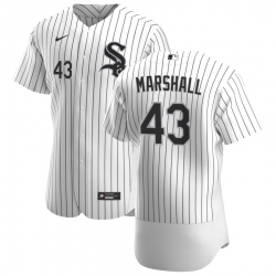 Men Chicago White Sox 43 Evan Marshall Men Nike White Home 2020 Flex Base Player MLB Jersey