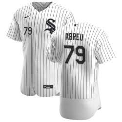 Men Chicago White Sox 79 Jose Abreu Men Nike White Home 2020 Flex Base Player MLB Jersey