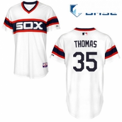 Mens Majestic Chicago White Sox 35 Frank Thomas Replica White 2013 Alternate Home Cool Base MLB Jersey