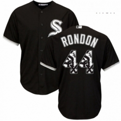 Mens Majestic Chicago White Sox 44 Bruce Rondon Authentic Black Team Logo Fashion Cool Base MLB Jersey 