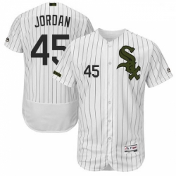 Mens Majestic Chicago White Sox 45 Michael Jordan White Flexbase Authentic Collection MLB Jerseyemorial Day M