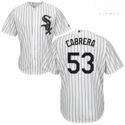 Mens Majestic Chicago White Sox 53 Melky Cabrera Replica White Home Cool Base MLB Jersey