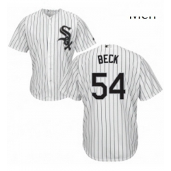 Mens Majestic Chicago White Sox 54 Chris Beck Replica White Home Cool Base MLB Jersey 