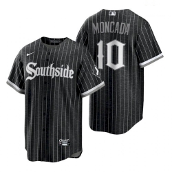 Men's White Sox Yoan Moncada 2021 City Connect Black Southside Jersey