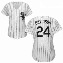 Womens Majestic Chicago White Sox 24 Matt Davidson Replica White Home Cool Base MLB Jersey 