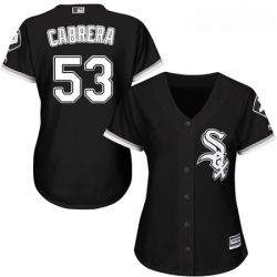 Womens Majestic Chicago White Sox 53 Melky Cabrera Authentic Black Alternate Home Cool Base MLB Jersey