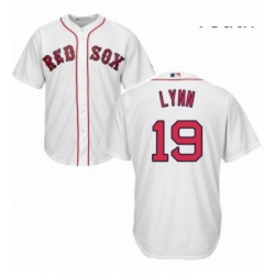 Youth Majestic Boston Red Sox 19 Fred Lynn Replica White Home Cool Base MLB Jersey