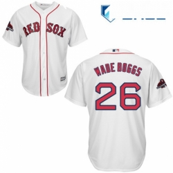 Youth Majestic Boston Red Sox 26 Wade Boggs Authentic White Home Cool Base 2018 World Series Champions MLB Jersey