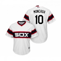 Youth Majestic Chicago White Sox 10 Yoan Moncada Replica White 2013 Alternate Home Cool Base MLB Jerseys 