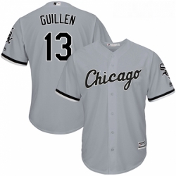 Youth Majestic Chicago White Sox 13 Ozzie Guillen Authentic Grey Road Cool Base MLB Jersey