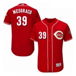 Mens Majestic Cincinnati Reds 39 Devin Mesoraco Red Alternate Flex Base Authentic Collection MLB Jersey